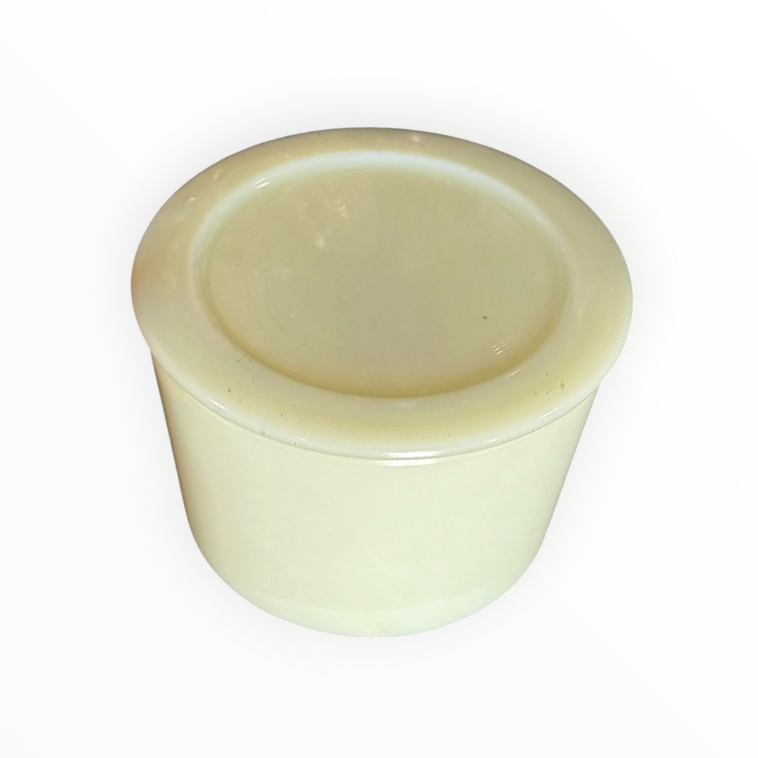 Vintage McKee Uranium Glass Lidded Custard Dish