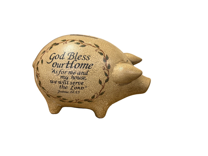 Piggy Bank - Gold Bless Our Home