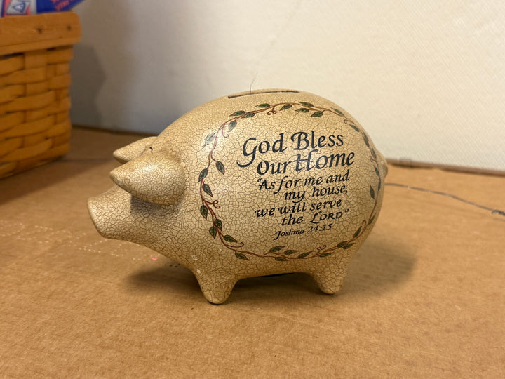 Piggy Bank - Gold Bless Our Home