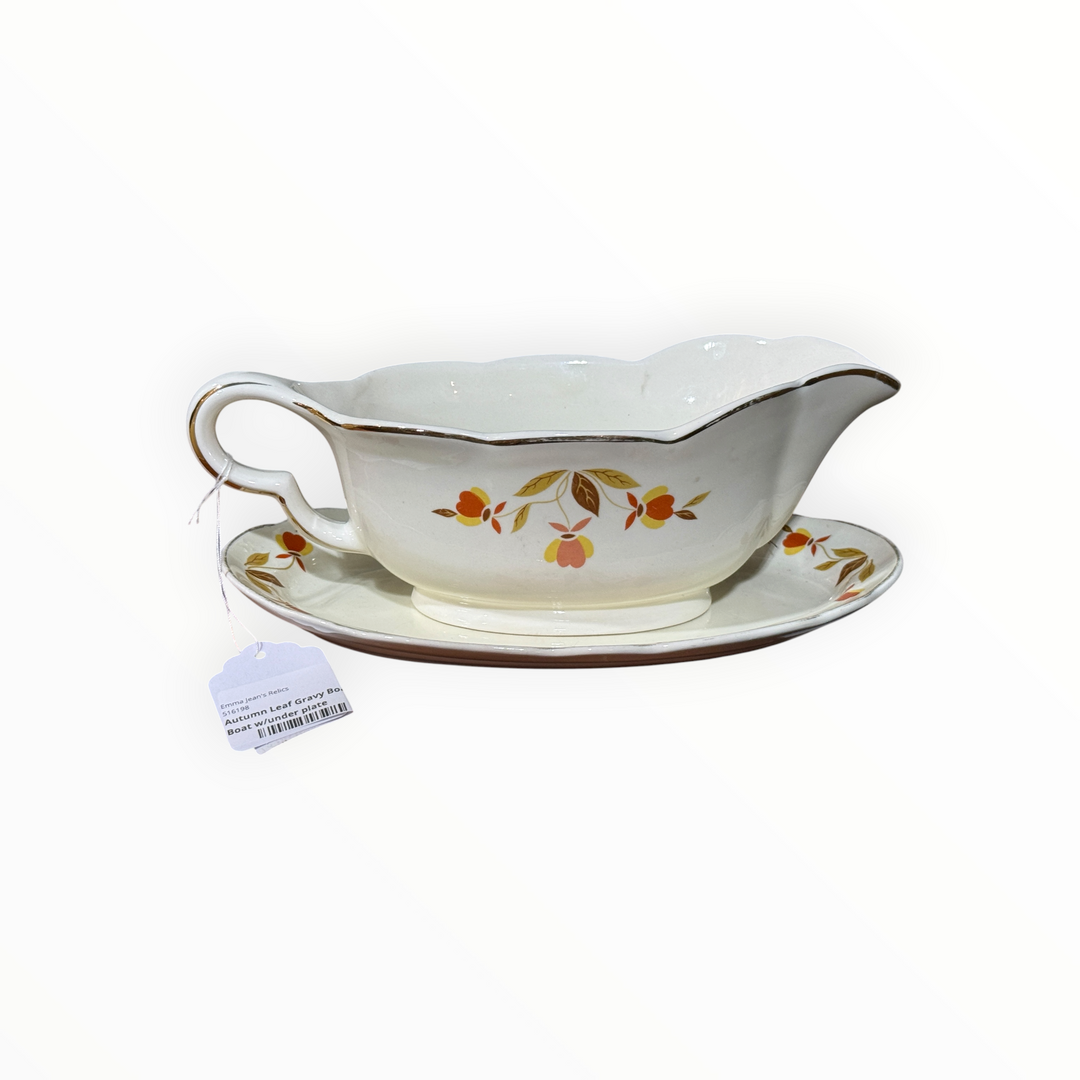 Hall China Gravy Boat "Autumn Leaf"