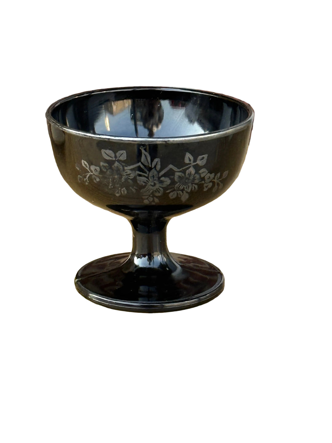 Black Amethyst Glass / Sherbert Cup