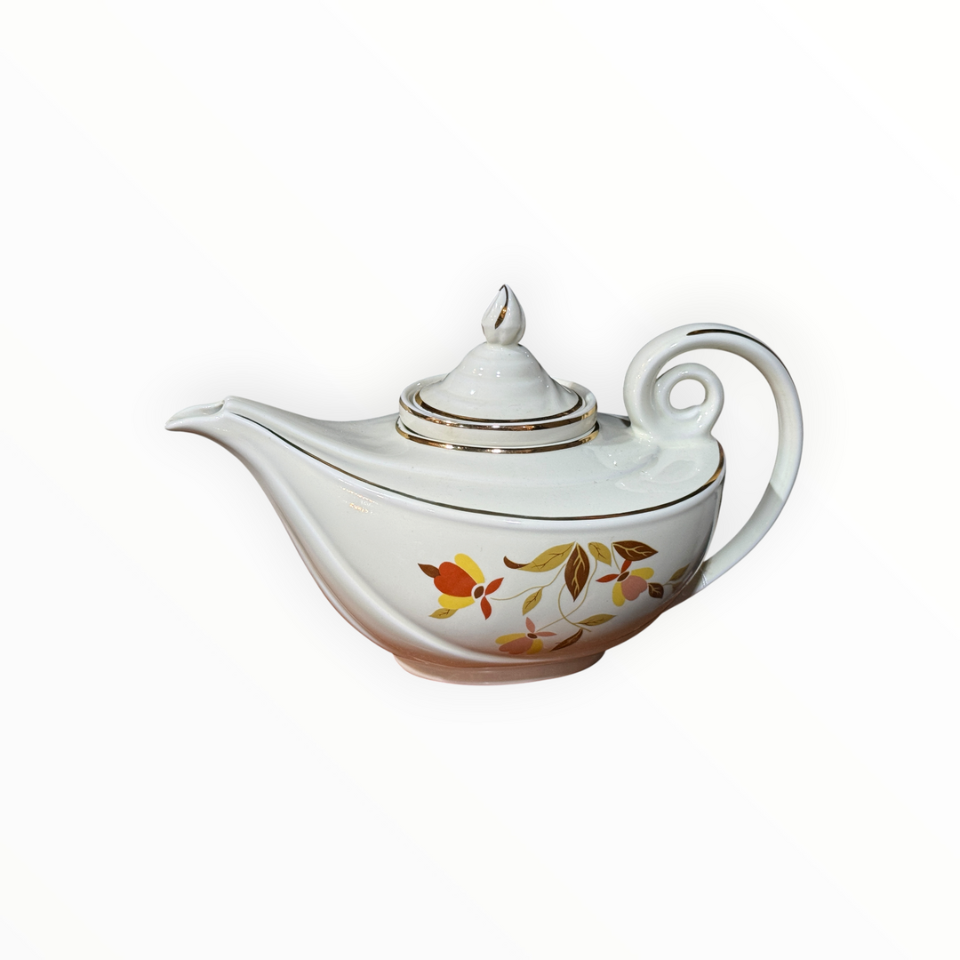 Hall China Aladdin Teapot "Autumn Leaf"