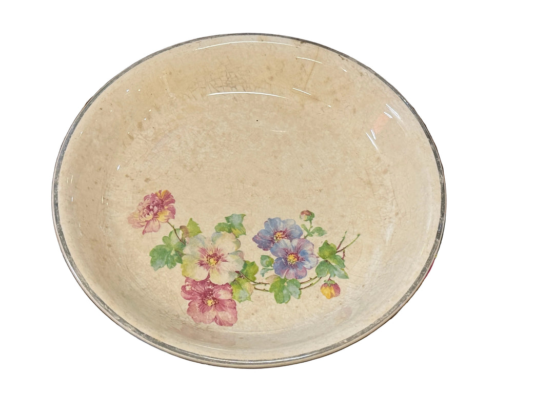 Floral Glazed Pie Plate