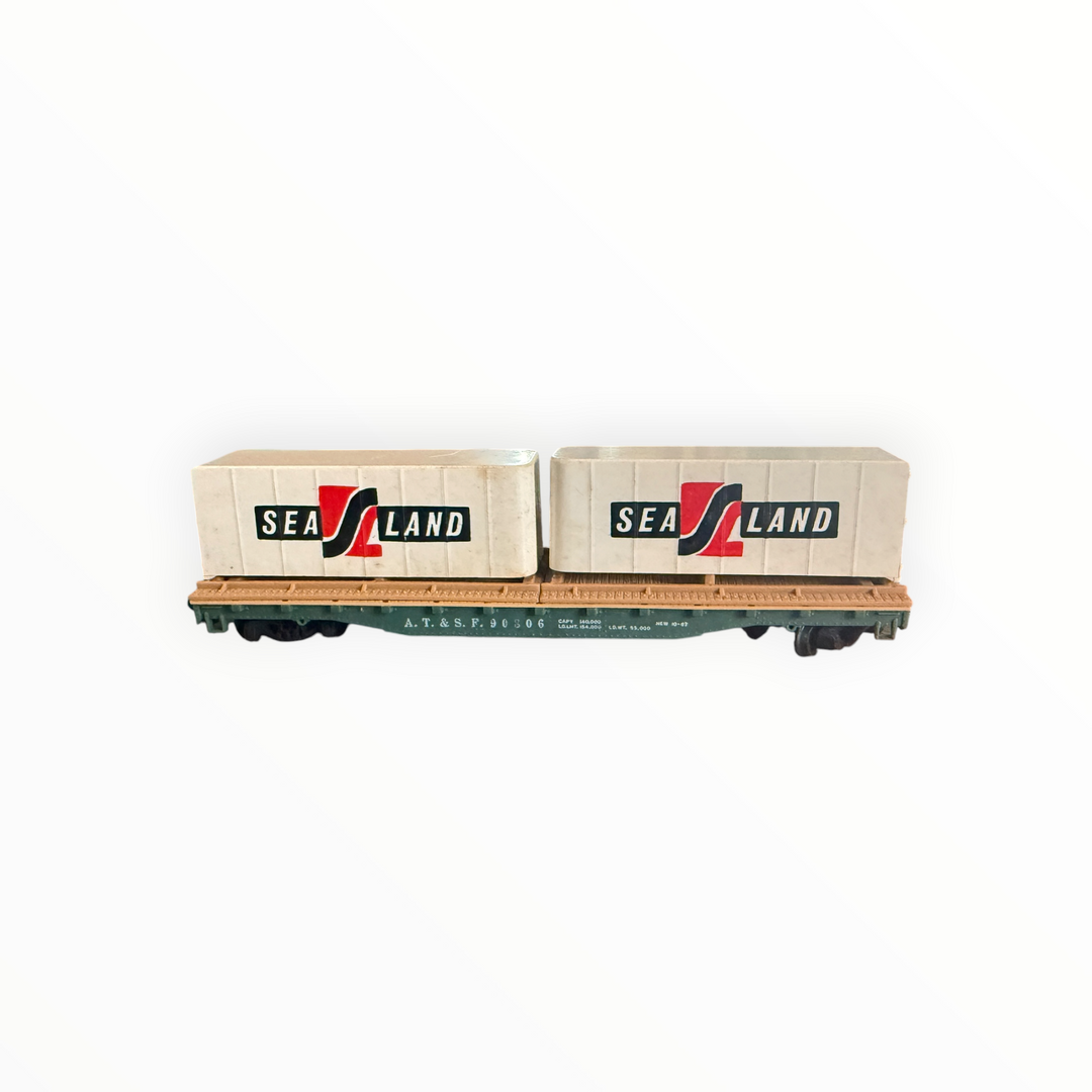Trains - Tyco HO Scale Flatcar Sealand
