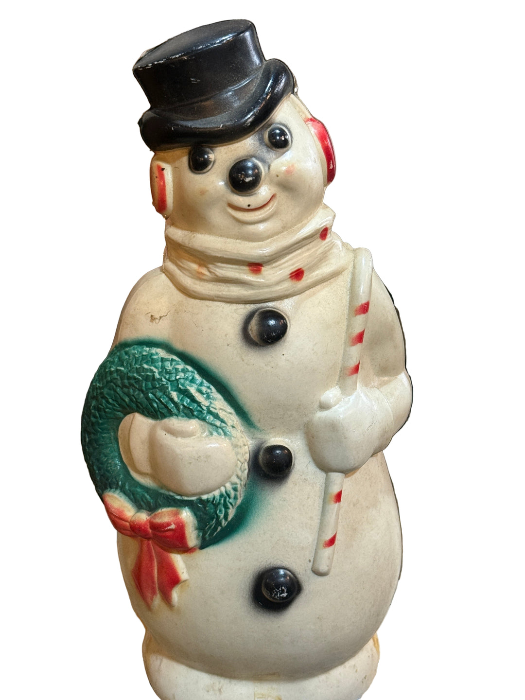 Blow Mold Snowman Empire Plastic Corp. 13" light Vtg 1968