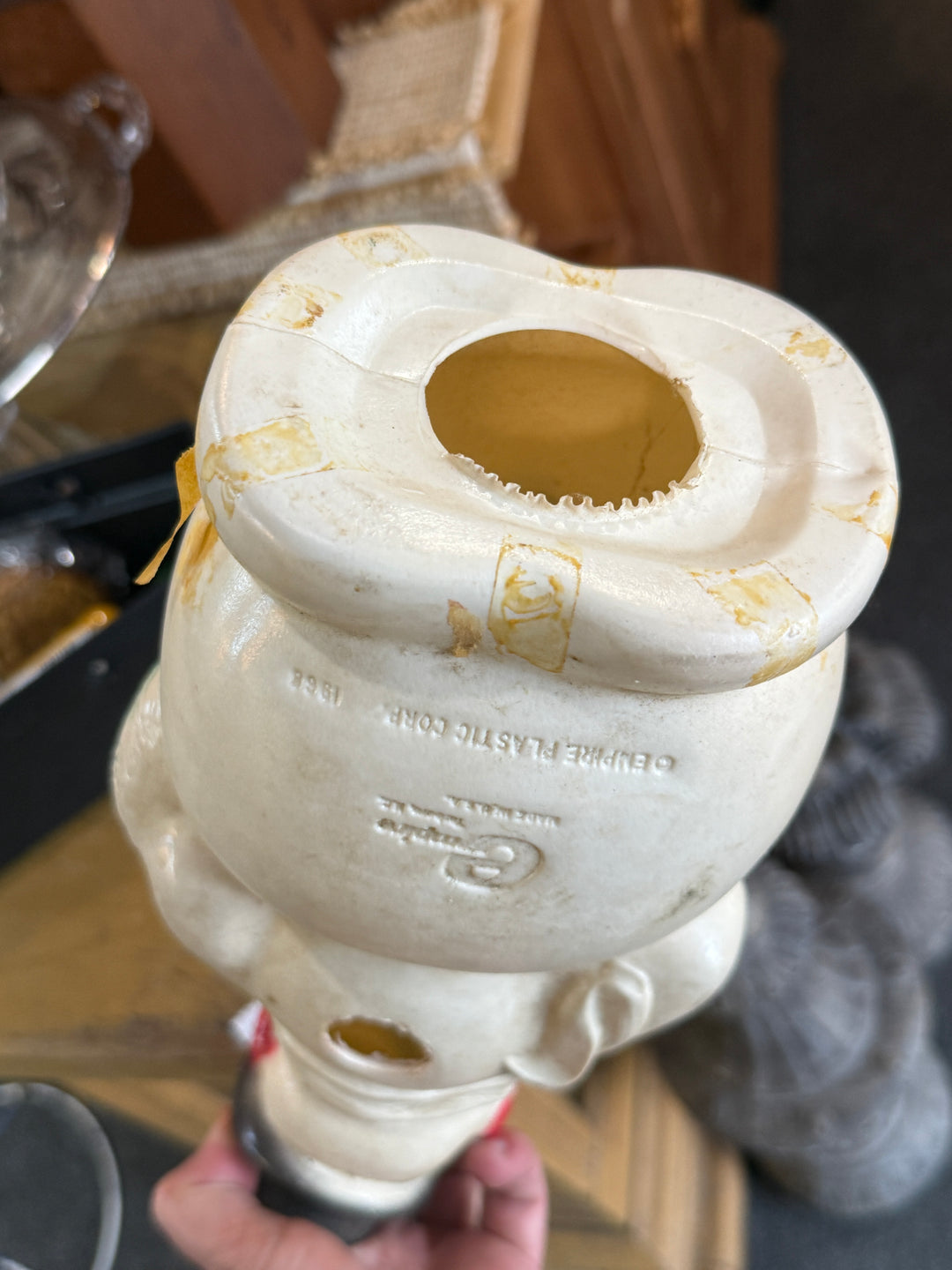 Blow Mold Snowman Empire Plastic Corp. 13" light Vtg 1968