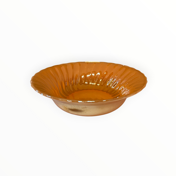 Vintage Anchor Hocking Fire-King Peach Lustre Swirl Bowl