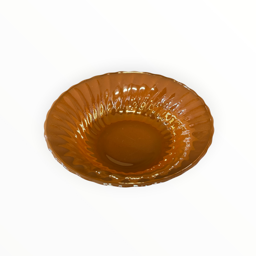 Vintage Anchor Hocking Fire-King Peach Lustre Swirl Bowl