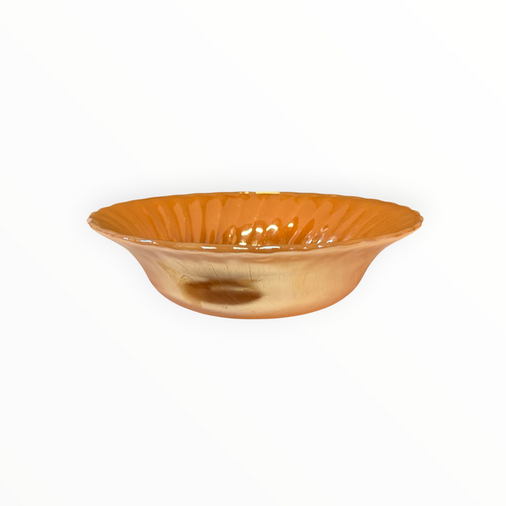Vintage Anchor Hocking Fire-King Peach Lustre Swirl Bowl