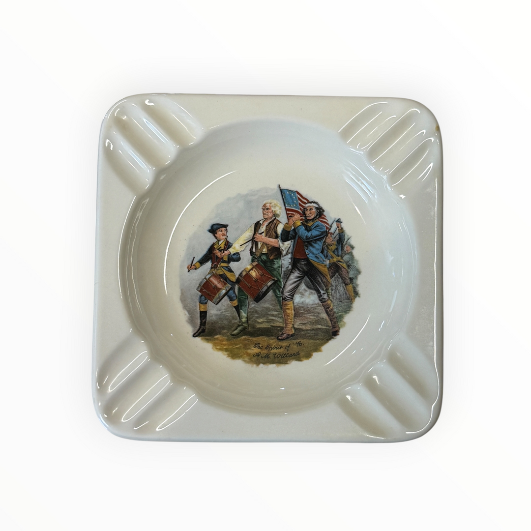 Conrad Crafters Square White Ceramic Ashtray