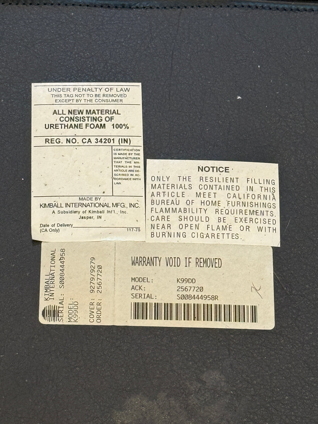 Kimbell International MCM Style Office Chair  PICKUP ONLY