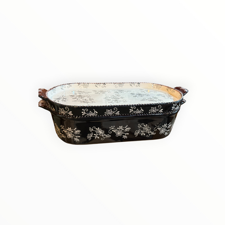 Temp-tations Ovenware Floral Lace Set of 2 Baking Dish 3 Quart