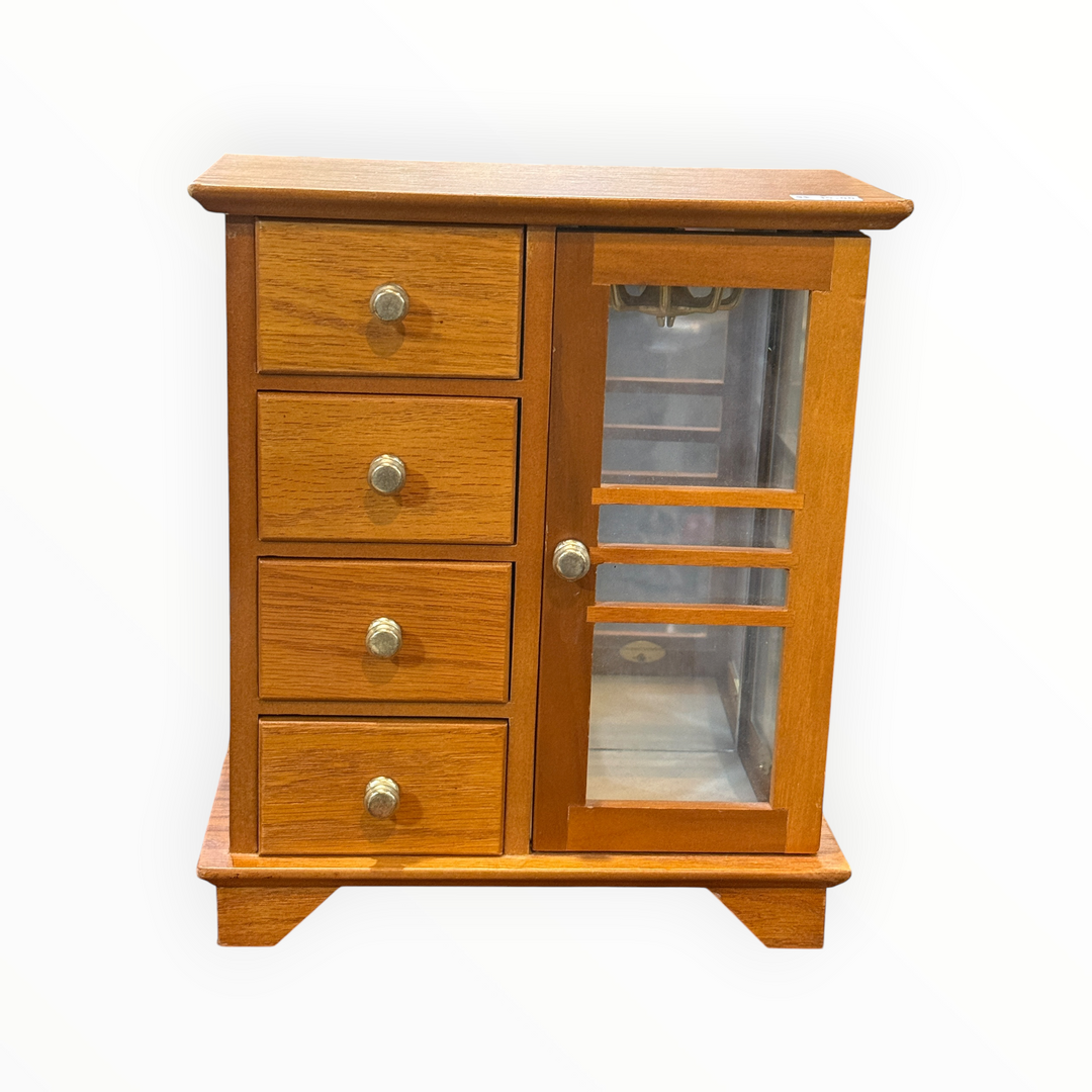 Oak Wood Jewelry Armoire