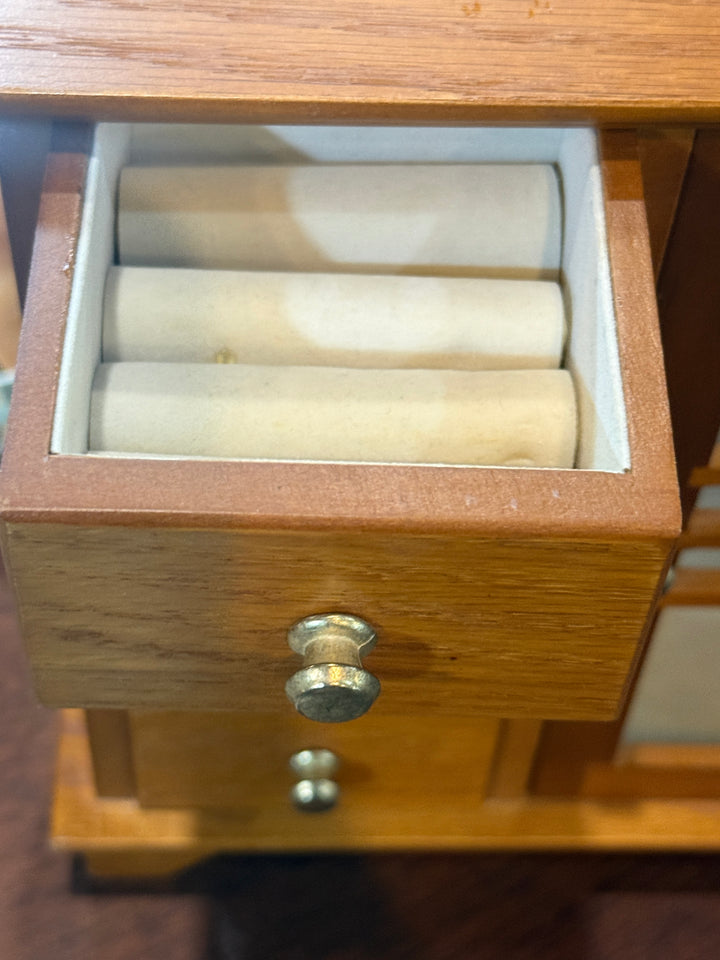 Oak Wood Jewelry Armoire