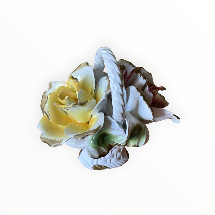 Capodimonte Porcelain Flower Basket
