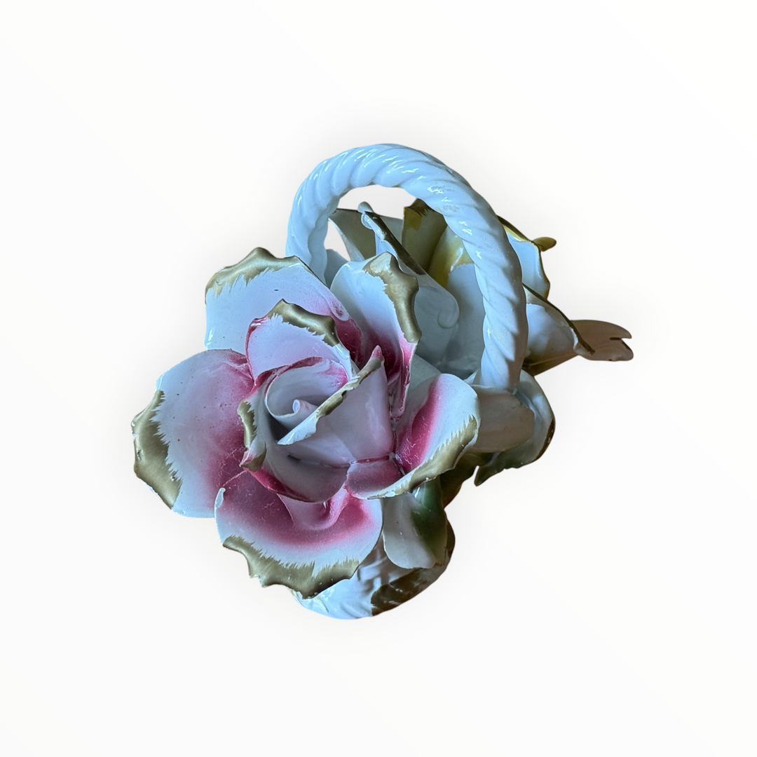 Capodimonte Porcelain Flower Basket