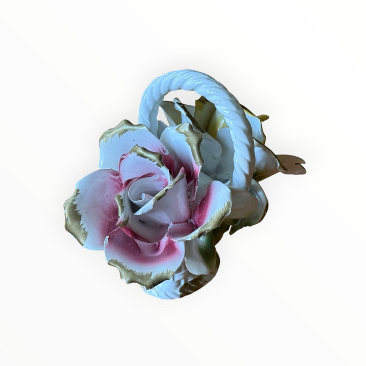 Capodimonte Porcelain Flower Basket