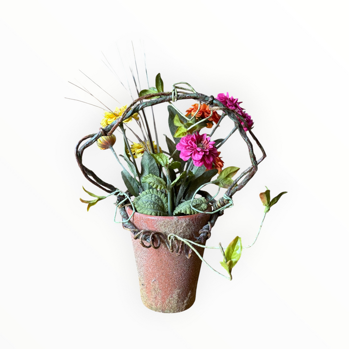 Faux Potted Gerbera Flowers