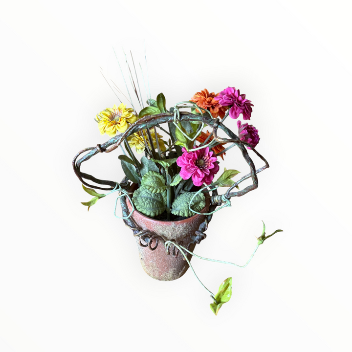 Faux Potted Gerbera Flowers