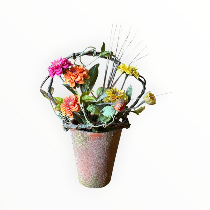 Faux Potted Gerbera Flowers