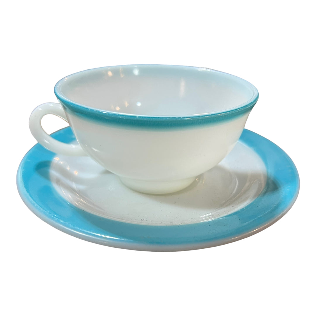 Pyrex Blue Stripe Cup and Saucer