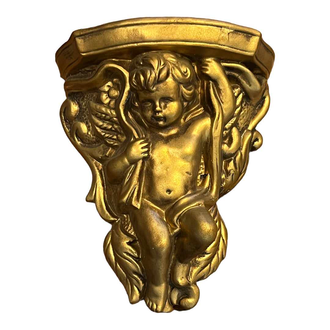 Gold Toned Angel Shelf / Corbel