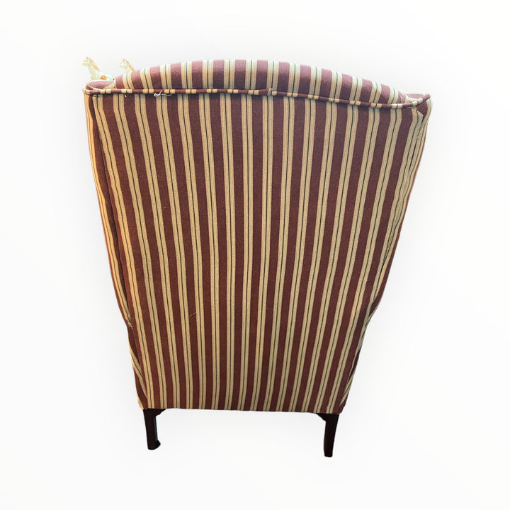 Striped WIng Back Chair PICKUP ONLY
