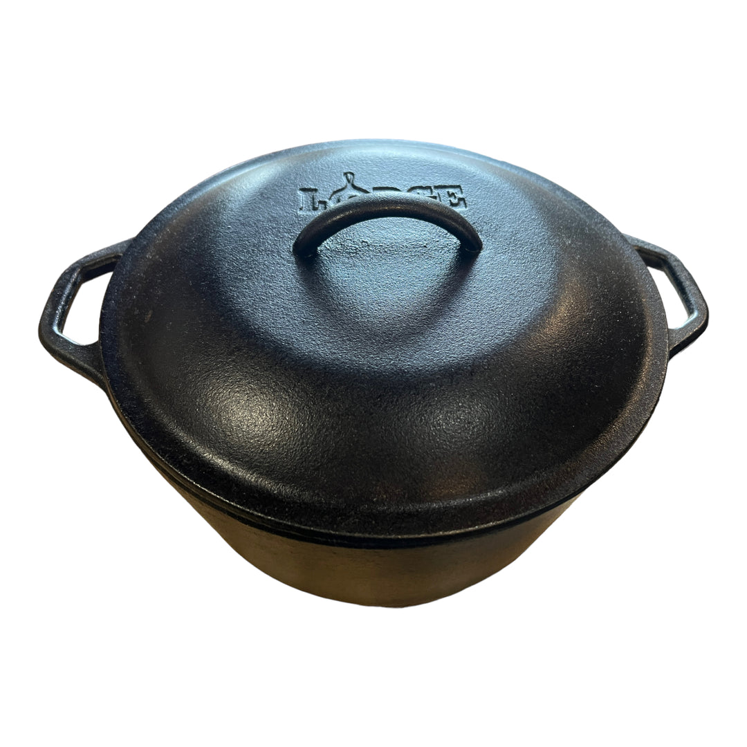 Lodge #8 Cast Iron Dutch Oven Pot with Lid 10-1/4 in