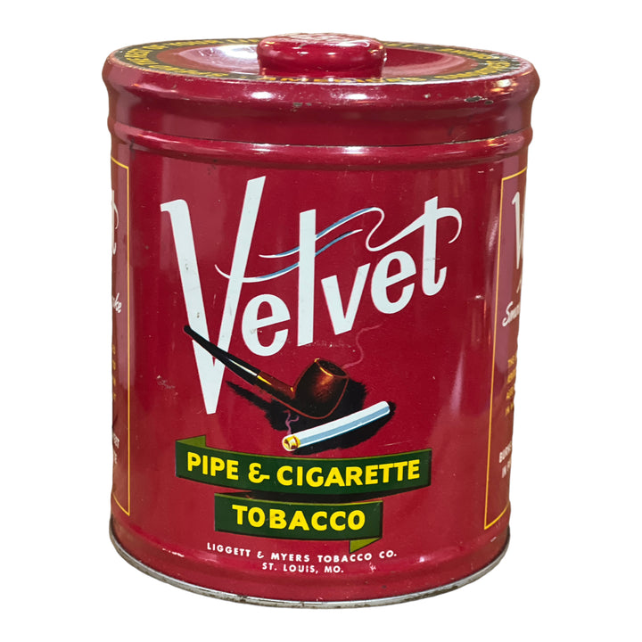 Velvet Pipe & Cigarette Tobacco Tin