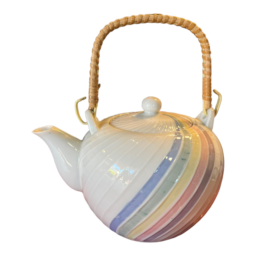 Pastel rainbows teapot