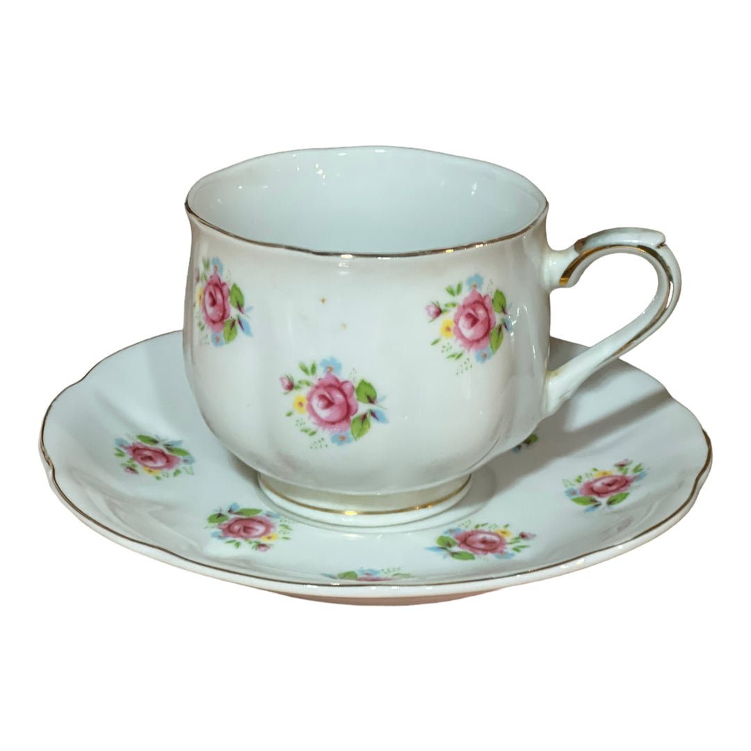 FTD Floral Teacup and Saucer