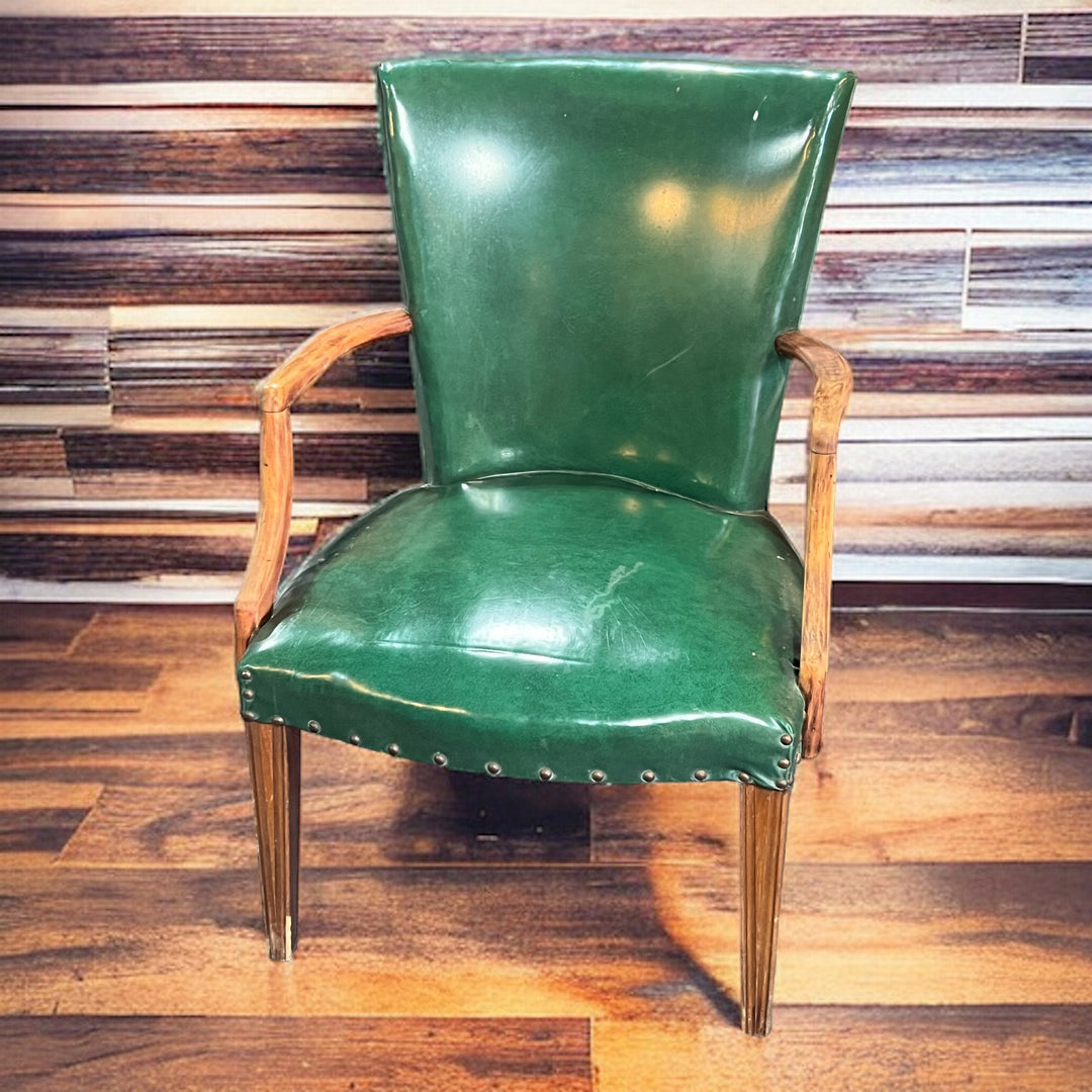 Mid Century Leather Office Chair - PICKUP ONLY