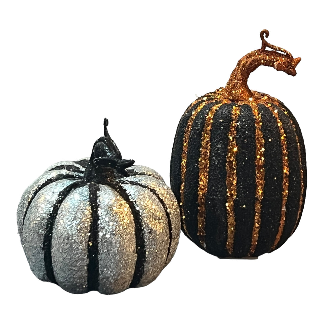 Glitter Pumpkin Pair