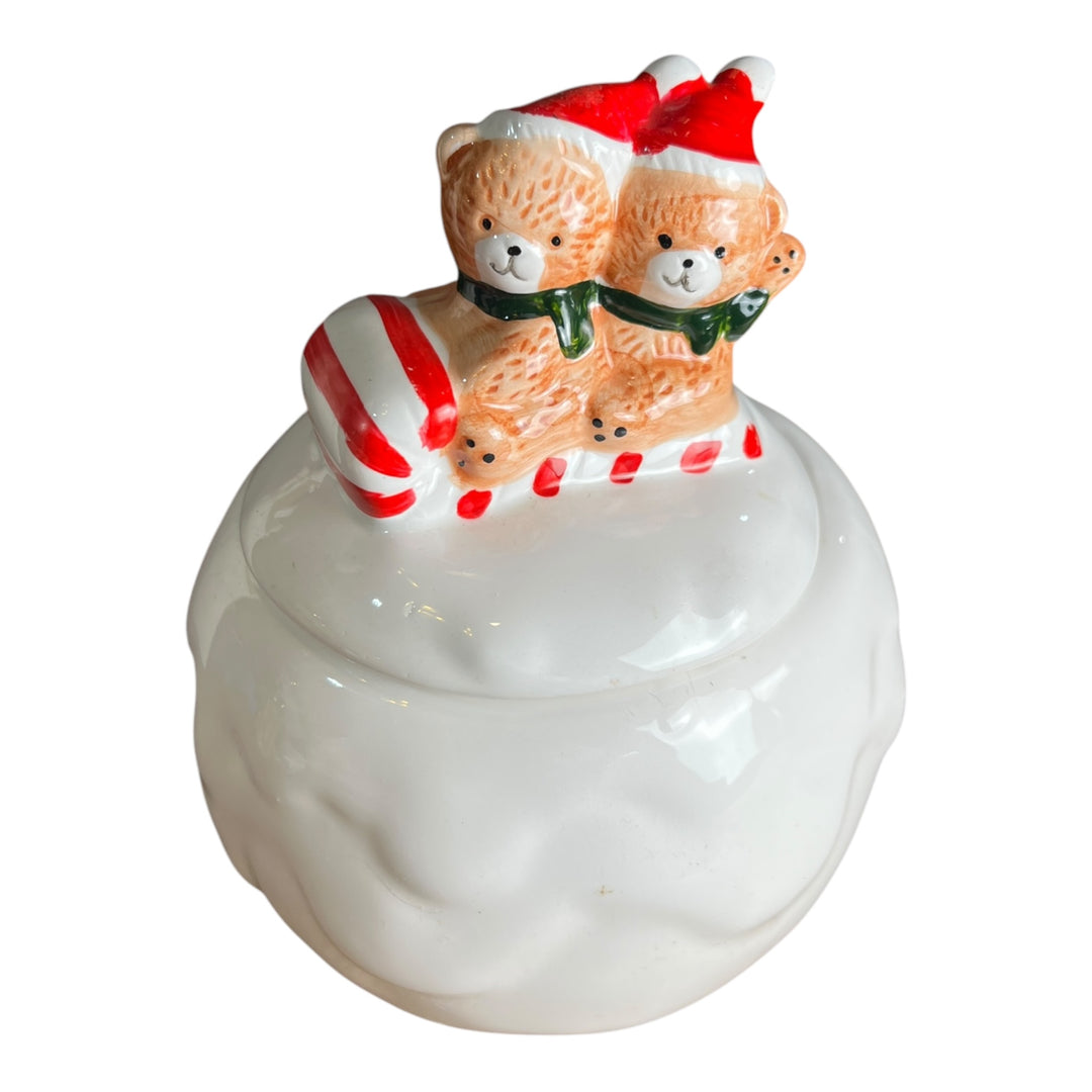 Christmas Bear Cookie Jar