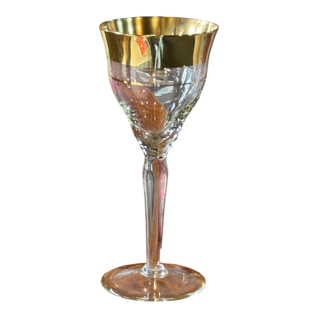 Gold Rim Wine Glass Dorothy Thorpe