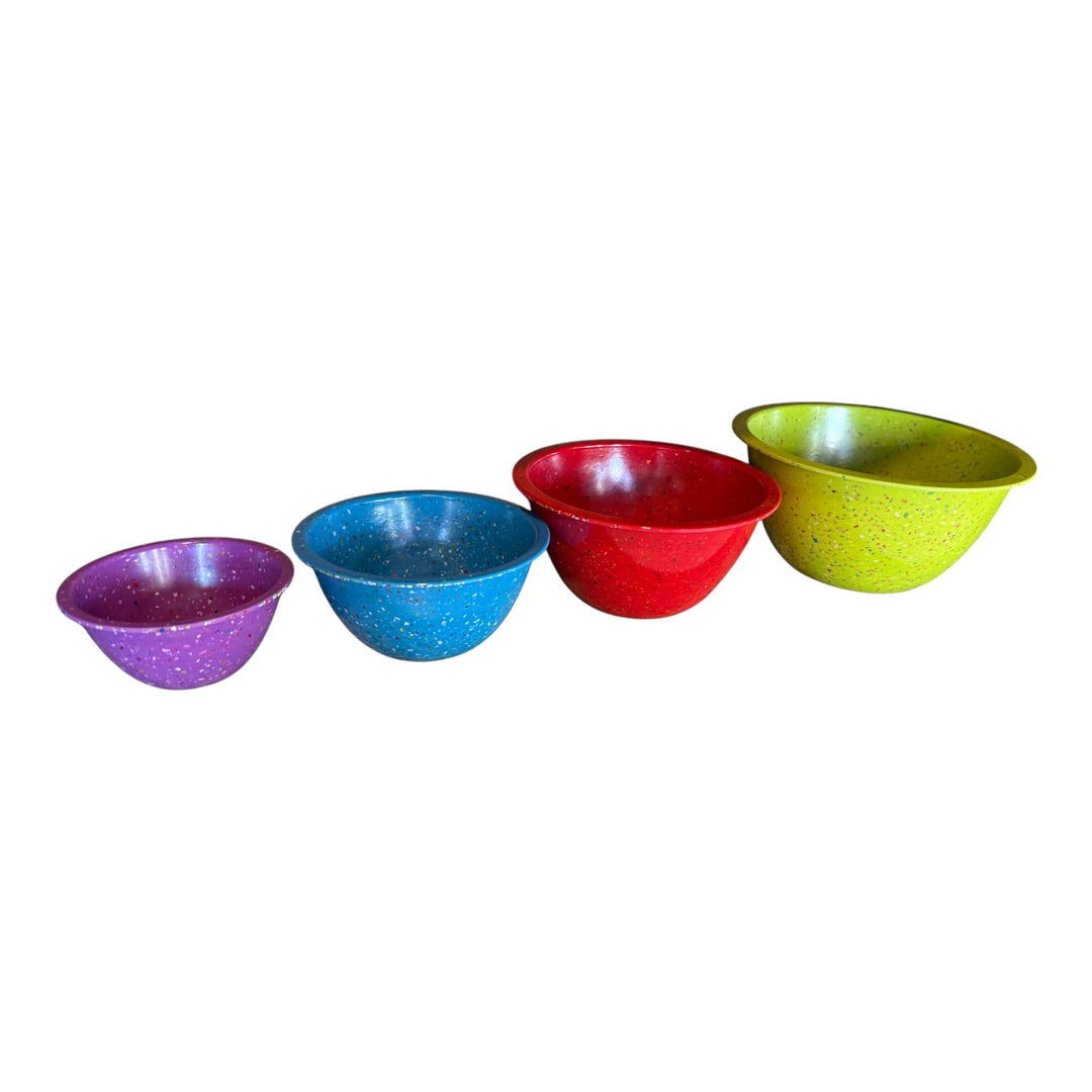 Set of 4 Zak Designs Melamine Confetti Nesting Bowls