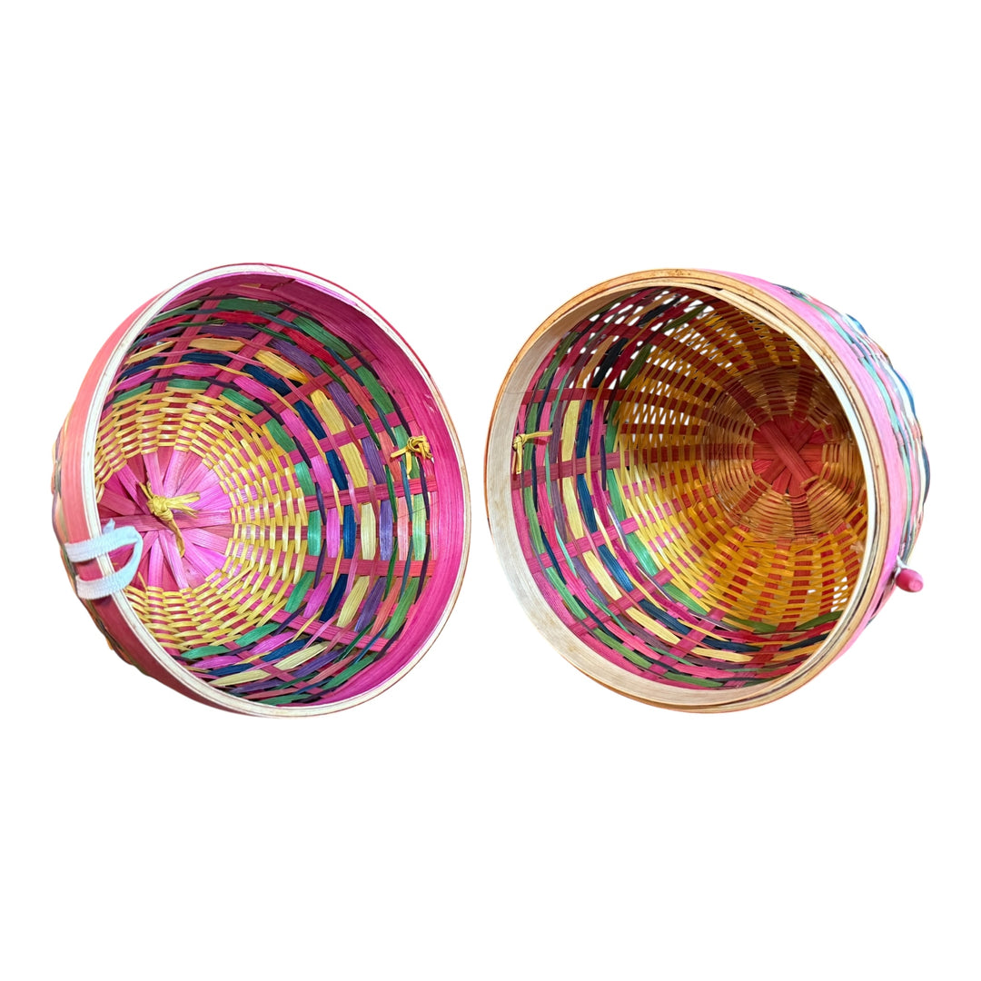 Vintage Wicker Basket Egg Shape Easter Basket