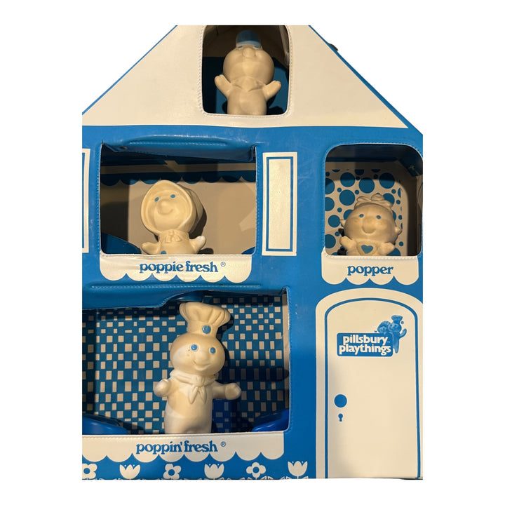 1974 Pillsbury Playthings Poppin' Fresh ® Playhouse case with all 4 characters: Poppin' Fresh ®, Poppie Fresh ®, Popper & little Bun Bun