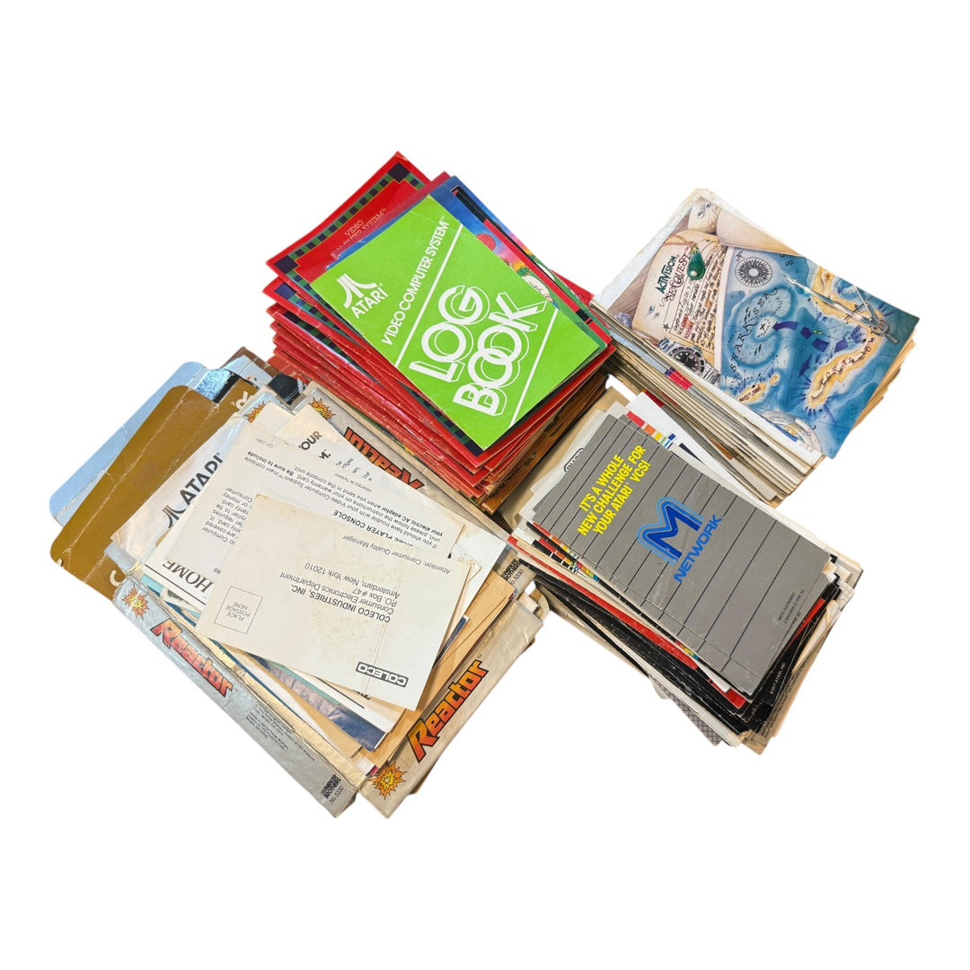 Mixed Lot of Atari, Coleco Vision, Intellivision Inserts / Instructions / Boxes