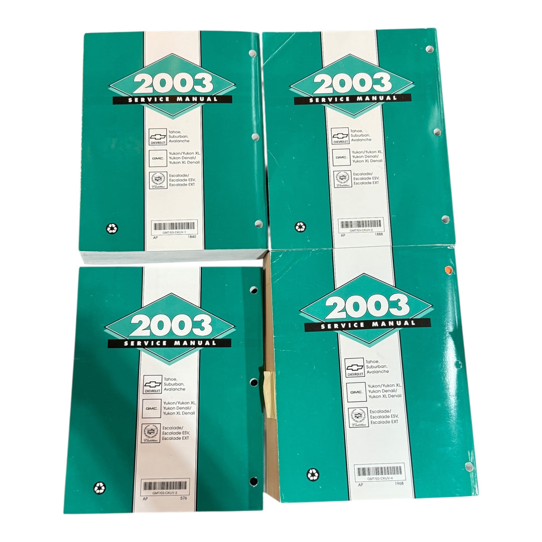 2003 Tahoe, Suburban, Avalance, Yukon, Escalade Service Manual Set