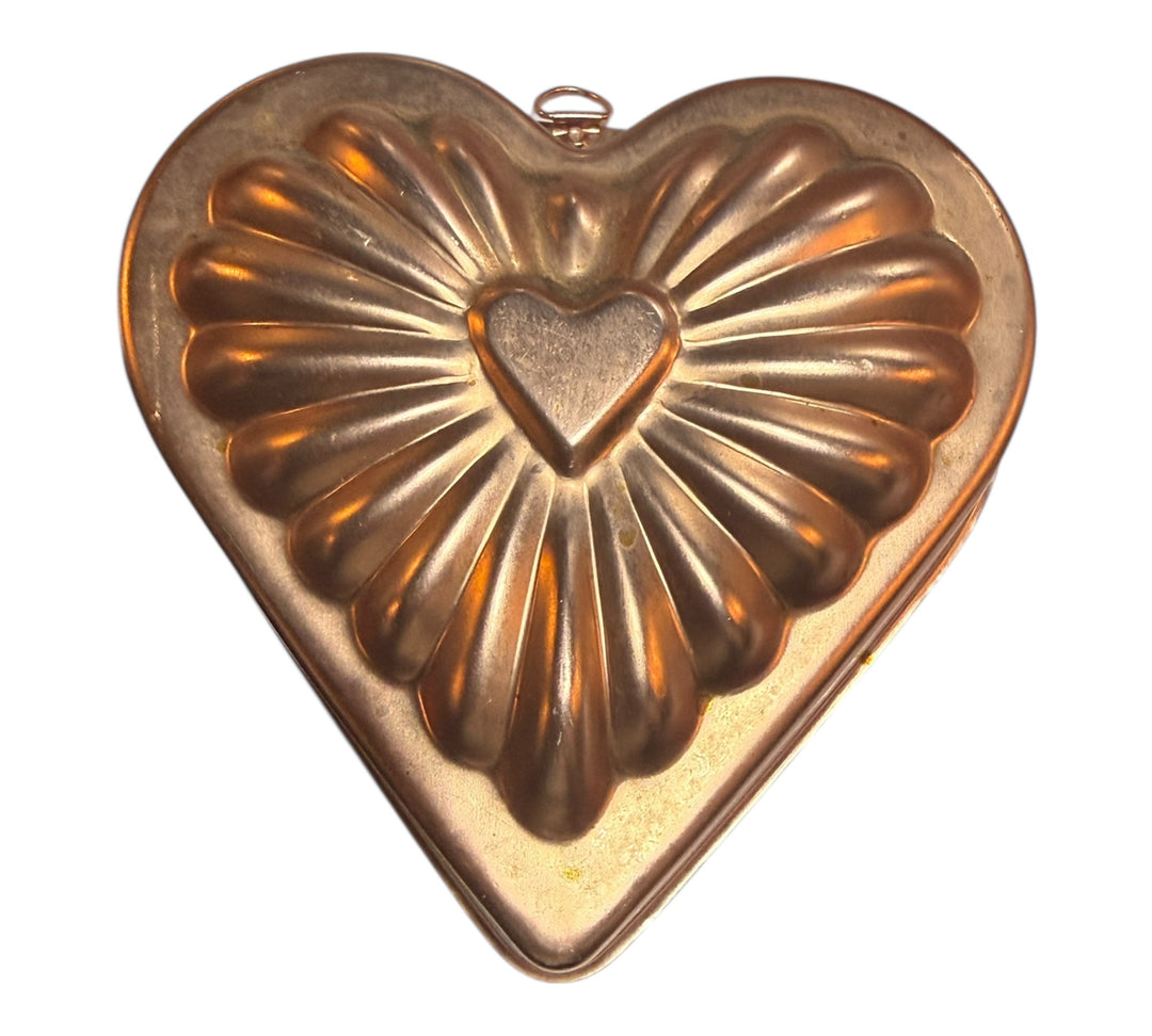 Copper Mold - Vintage Copper HEART Jello Cake Mold