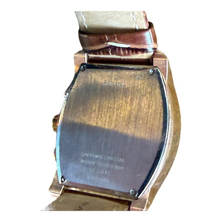 Accutron 27B63 Oxford Chronograph Rose Gold Bronze Tonneau Quartz Men's Watch