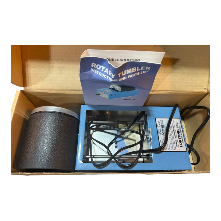 Lortone Model 3A Rotary Rock Tumbler 115/AC 36 Watts 60HZ W/Single Barrel