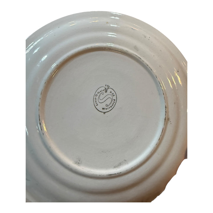 Vintage Salem Crest O Gold Warranted 22K Gold Virgin Mary Plate