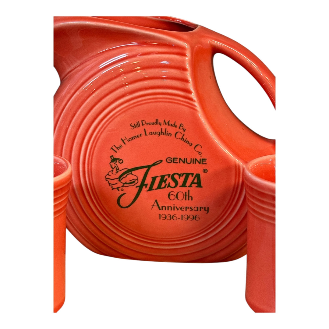Fiesta Persimmon 60th Anniversary Water Pitcher Set