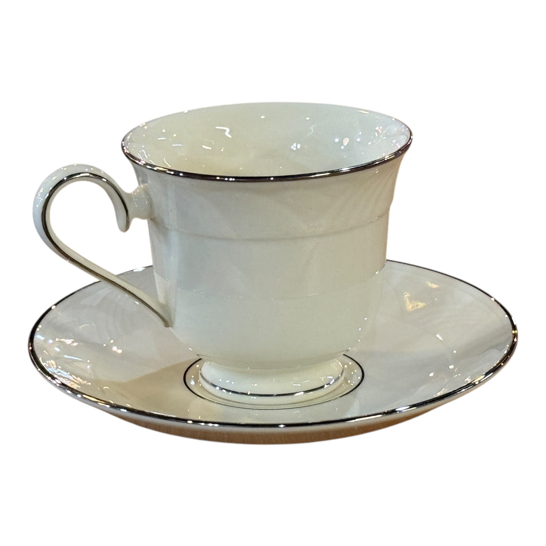 Lenox Teacup & Saucer Sand Dune Platinum