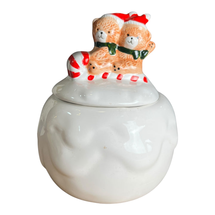 Christmas Bear Cookie Jar