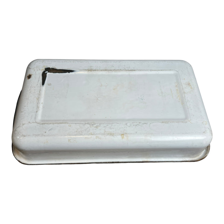 Vintage Enamelware  Rectangular Pan