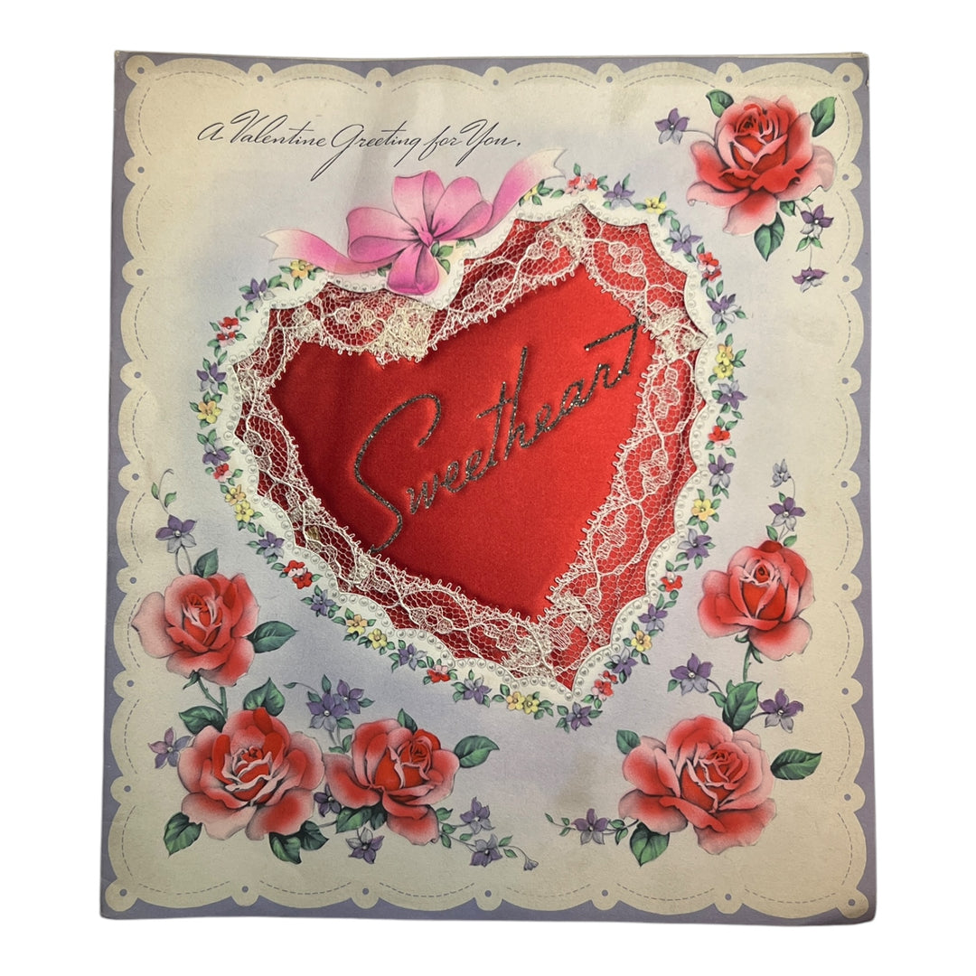 Vintage Rust Craft Large Valentine Day Card