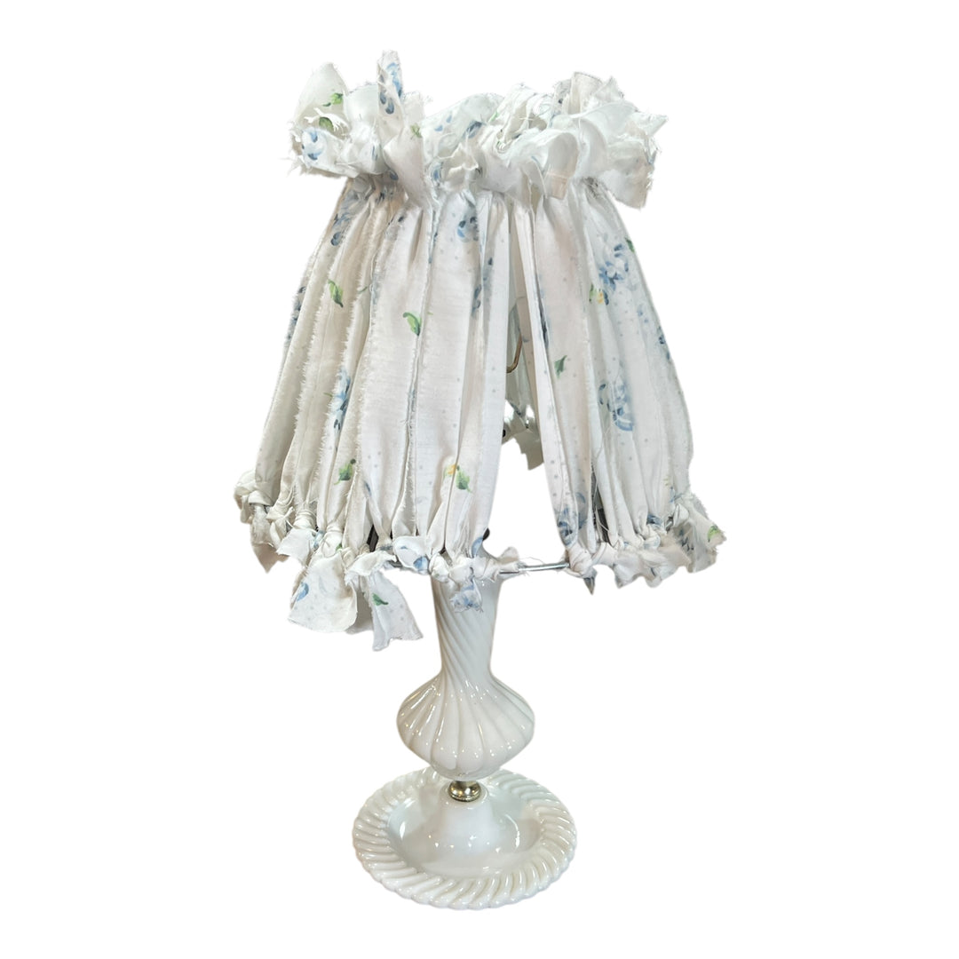 Shabby Chic Milk Glass Lamp